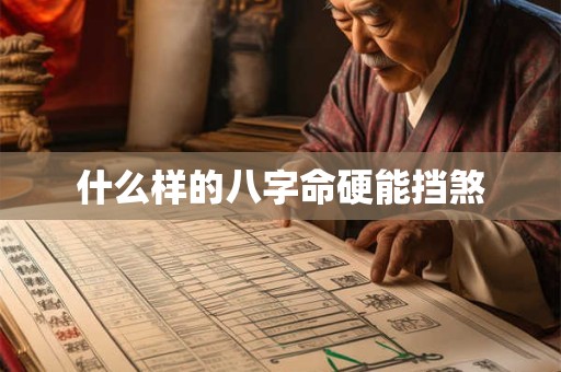 什么样的八字命硬能挡煞