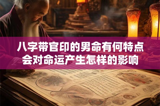 八字带官印的男命有何特点会对命运产生怎样的影响