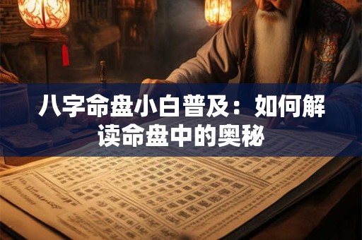 八字命盘小白普及：如何解读命盘中的奥秘