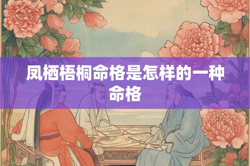 凤栖梧桐命格是怎样的一种命格