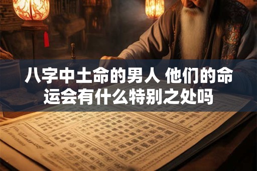 八字中土命的男人 他们的命运会有什么特别之处吗