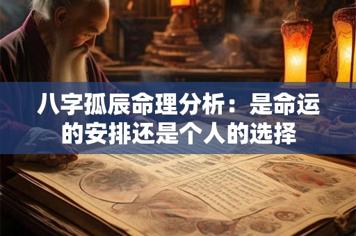 八字孤辰命理分析：是命运的安排还是个人的选择