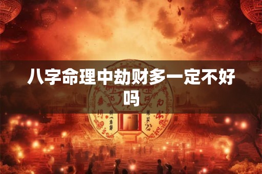 八字命理中劫财多一定不好吗