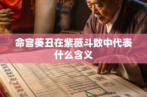 命宫葵丑在紫薇斗数中代表什么含义
