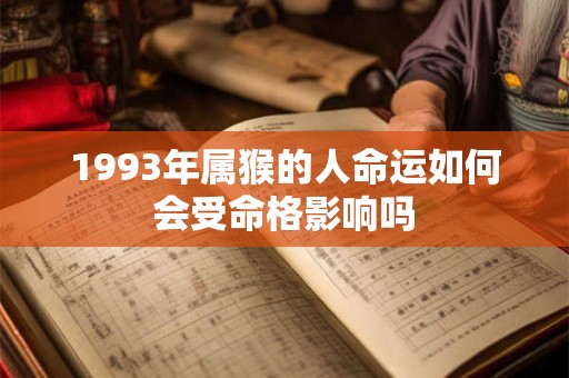 1993年属猴的人命运如何会受命格影响吗