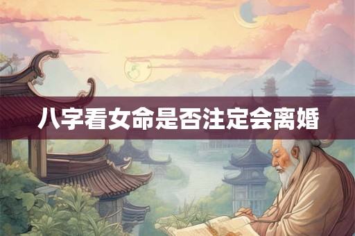 八字看女命是否注定会离婚