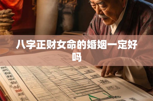 八字正财女命的婚姻一定好吗