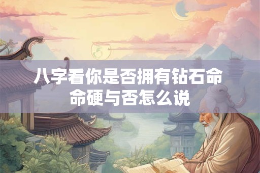 八字看你是否拥有钻石命 命硬与否怎么说
