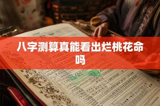 八字测算真能看出烂桃花命吗