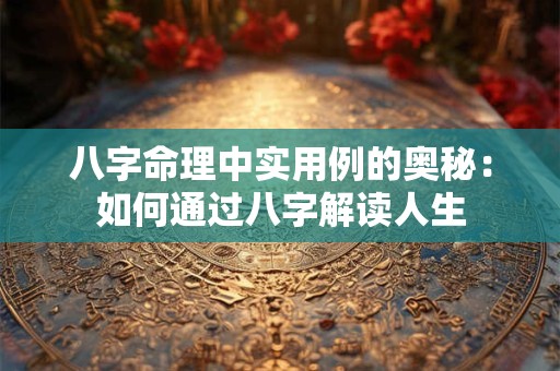 八字命理中实用例的奥秘：如何通过八字解读人生