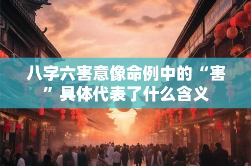 八字六害意像命例中的“害”具体代表了什么含义