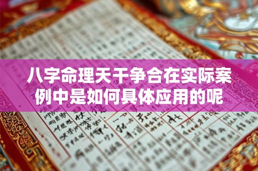 八字命理天干争合在实际案例中是如何具体应用的呢