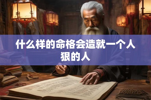 什么样的命格会造就一个人狠的人
