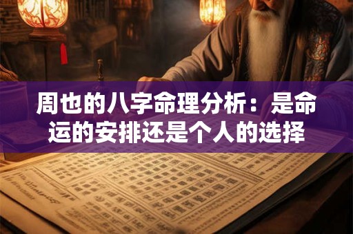 周也的八字命理分析：是命运的安排还是个人的选择