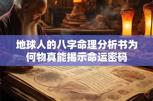 地球人的八字命理分析书为何物真能揭示命运密码