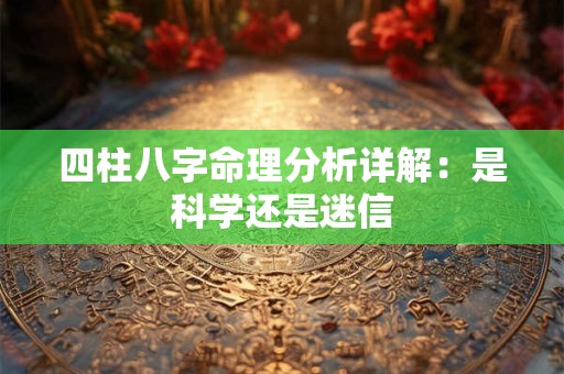 四柱八字命理分析详解：是科学还是迷信