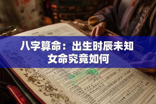 八字算命：出生时辰未知 女命究竟如何