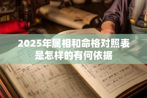 2025年属相和命格对照表是怎样的有何依据