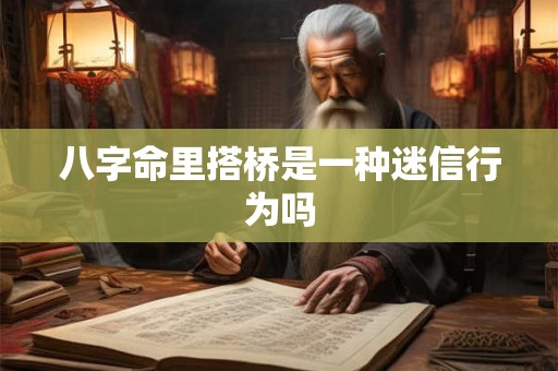 八字命里搭桥是一种迷信行为吗