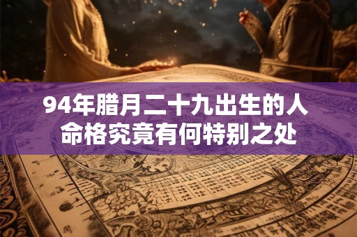 94年腊月二十九出生的人 命格究竟有何特别之处