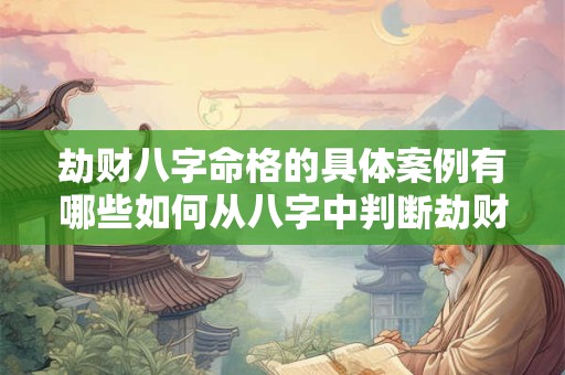 劫财八字命格的具体案例有哪些如何从八字中判断劫财命格