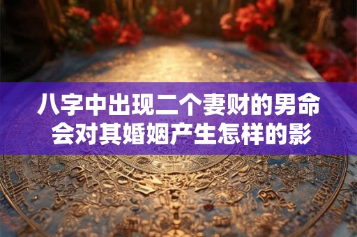 八字中出现二个妻财的男命 会对其婚姻产生怎样的影响