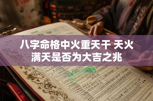 八字命格中火重天干 天火满天是否为大吉之兆