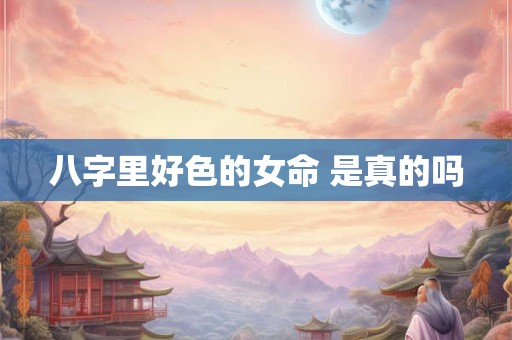 八字里好色的女命 是真的吗