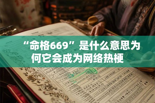 “命格669”是什么意思为何它会成为网络热梗