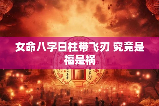女命八字日柱带飞刃 究竟是福是祸