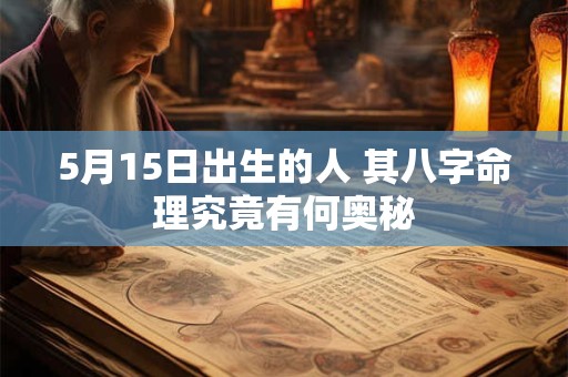 5月15日出生的人 其八字命理究竟有何奥秘