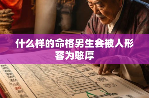 什么样的命格男生会被人形容为憨厚
