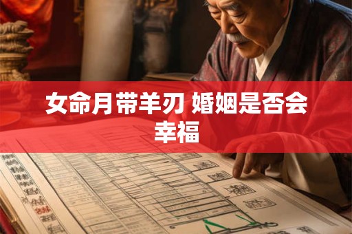 女命月带羊刃 婚姻是否会幸福
