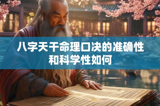 八字天干命理口决的准确性和科学性如何
