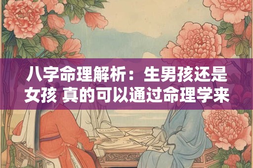 八字命理解析：生男孩还是女孩 真的可以通过命理学来预测吗
