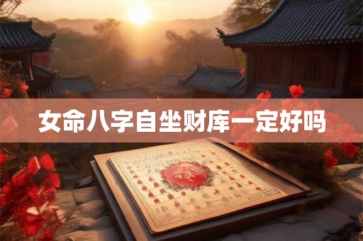女命八字自坐财库一定好吗