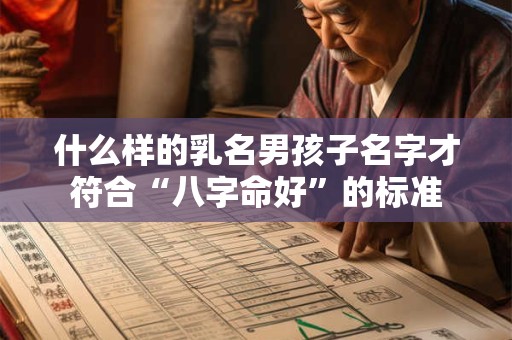什么样的乳名男孩子名字才符合“八字命好”的标准