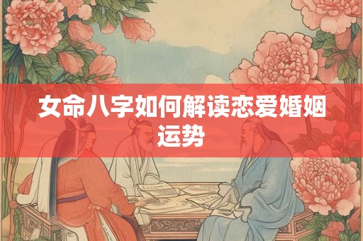 女命八字如何解读恋爱婚姻运势