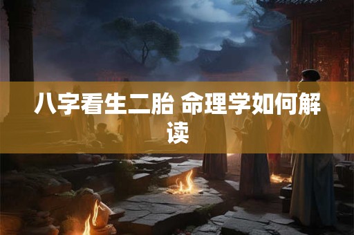 八字看生二胎 命理学如何解读