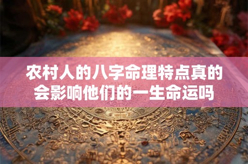 农村人的八字命理特点真的会影响他们的一生命运吗