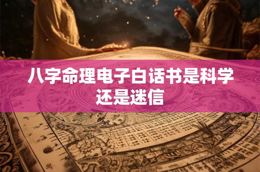八字命理电子白话书是科学还是迷信 八字命理电子白话书是科学还是迷信