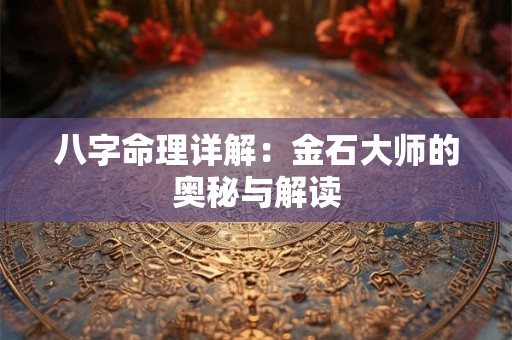 八字命理详解：金石大师的奥秘与解读