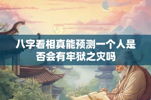 八字看相真能预测一个人是否会有牢狱之灾吗