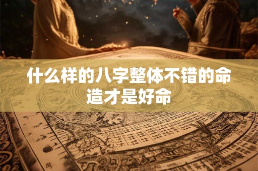 什么样的八字整体不错的命造才是好命
