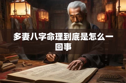 多妻八字命理到底是怎么一回事