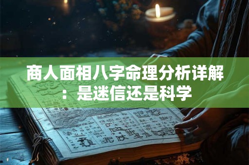 商人面相八字命理分析详解：是迷信还是科学