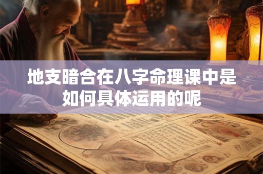地支暗合在八字命理课中是如何具体运用的呢