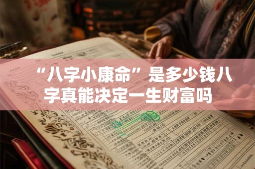 “八字小康命”是多少钱八字真能决定一生财富吗