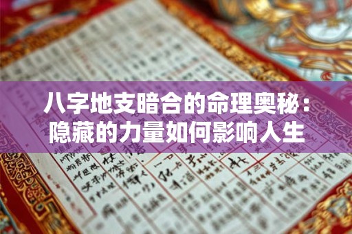 八字地支暗合的命理奥秘：隐藏的力量如何影响人生