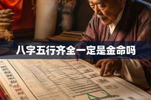 八字五行齐全一定是金命吗